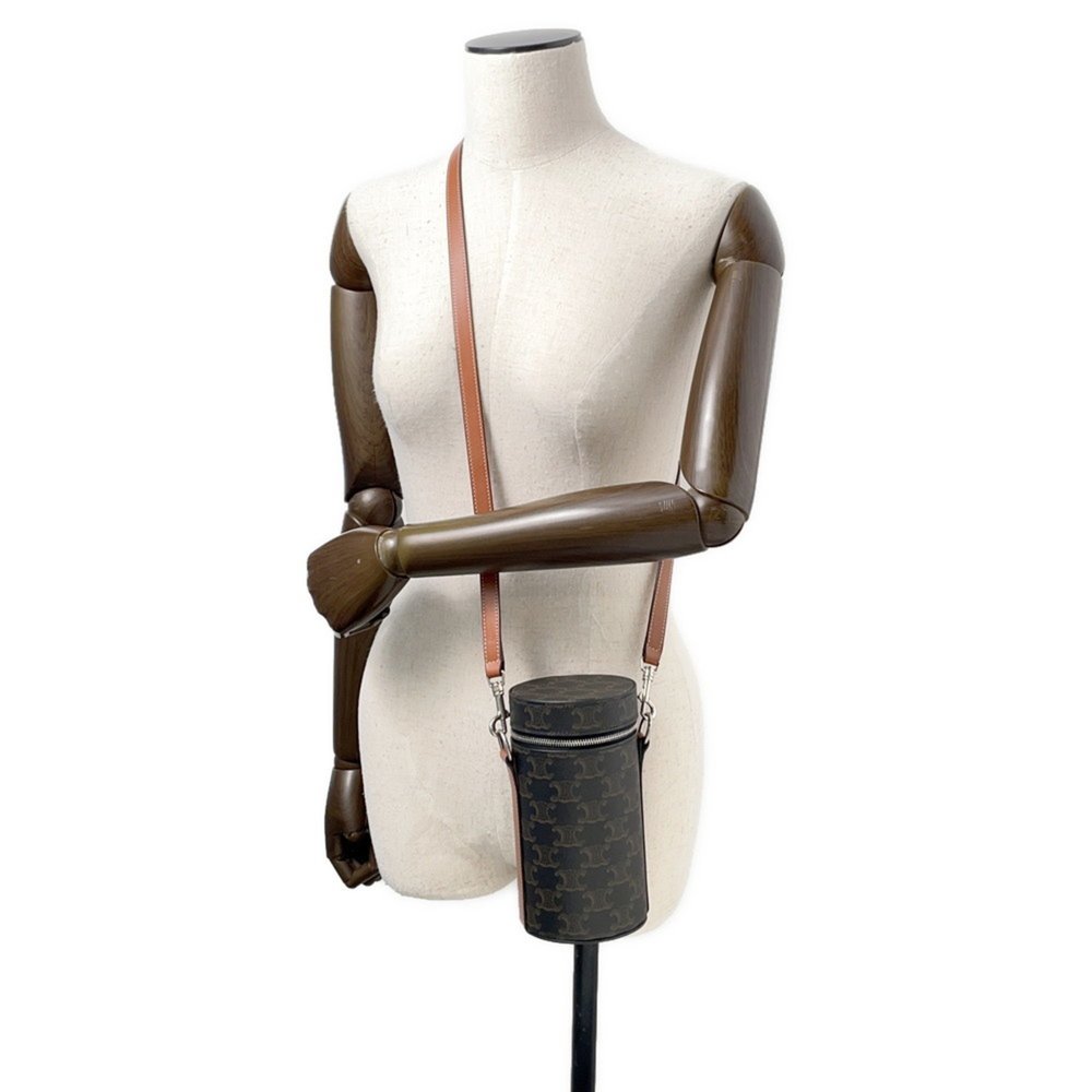 Celine Shoulder Bag Macadam Triomphe Leather Celi… - image 4